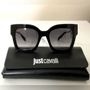 Just Cavalli SJC019K 52mm Sunglasses & Case Black